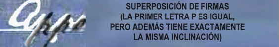Superposición de firmas.